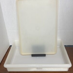 Vintage Tupperware Shear Storage Container with Lid 9 By 13 290 and 291